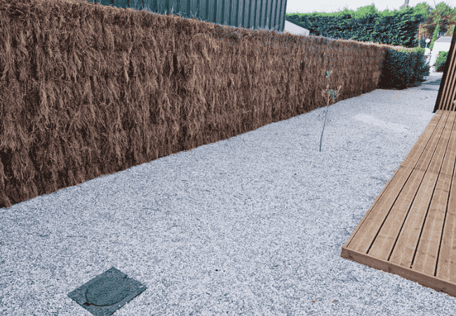 aménaagement extérieur avec rénovation d'une allée près de biscarrosse
